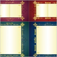 gorgeous gold lace border vector 7