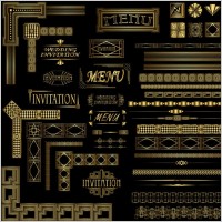 gorgeous gold lace vector 2 classical