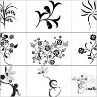 grass and flower brush