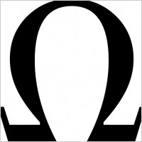 Greek Omega Small clip art