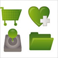 Green common web design style icon