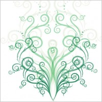 Green Fashion Floral Vector