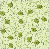 Green Floral Background Vector