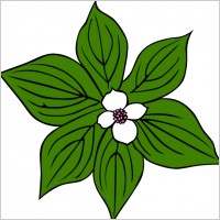 Green Flower clip art