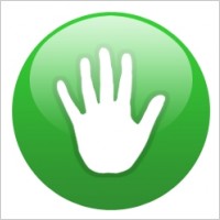 Green globe hand