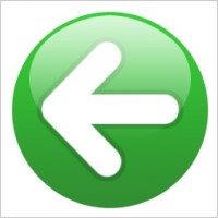Green globe left arrow