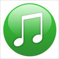 Green globe musical note