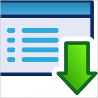 Green Menu Icon Set Down clip art