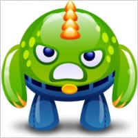 Green monster happy