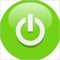 Green Power Button clip art