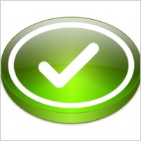 Green round tick