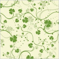 Green Seamless Floral Vector Background