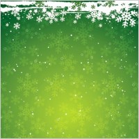 Green Snowflake the Christmas Theme Vector Background Material