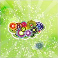 Green Swirly Flowers