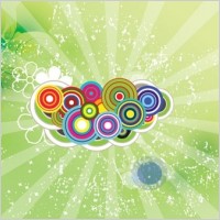 Green Swirly Flowers Vector