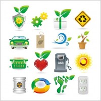 Green Theme Vector Icons