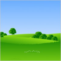 green trees landscape vector