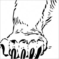 Grizzly Bear Paw clip art
