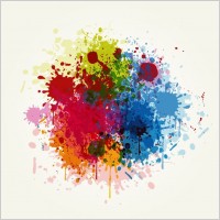 Grunge Colorful Splashing Vector Illustration