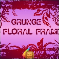 Grunge Floral Frame
