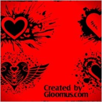 Grunge hearts 