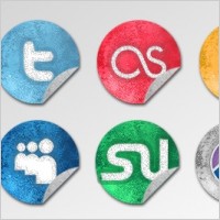 Grunge Social Network Icons
