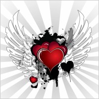 Grunge Valentine Hearts
