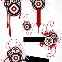 Grungy vector objects