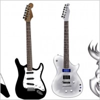 Guitar free vector pack - Different shape
