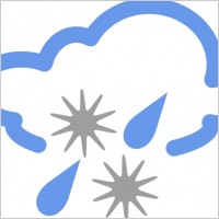 Hail And Rain Weather Symbol clip art