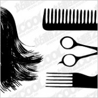 Hair haircut vector material