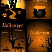 halloween design elements vector