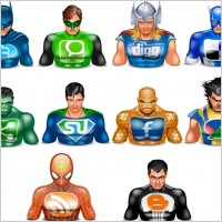 Halloween icons social superheros icons pack