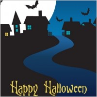 Halloween Night Card Vector