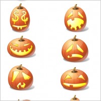 Halloween Pumpkin Emoticons icons pack