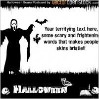 Halloween - Scary Postcard