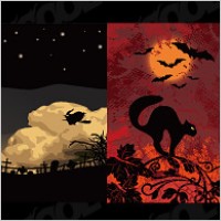 Halloween vector illustrations material