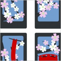 hanafuda sakura march clip art