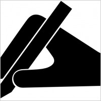 Hand And Pen clip art