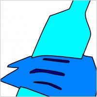 Hand Holding Bottle clip art