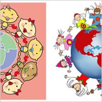 Hand in hand around the earth's rotation vector material