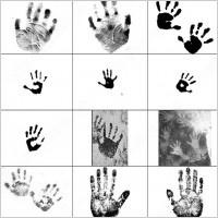 hand print brush