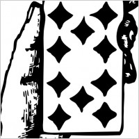Hand With Ten Of Diamonds clip art