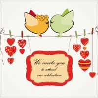 handdrawn illustration love birds 02 vector