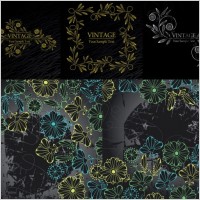 handpainted fashion pattern vector