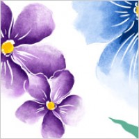 Hand-painted flowers layered material psd-1