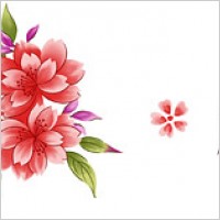 Hand-painted flowers layered material psd-7