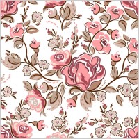 handpainted flowers vector background 3