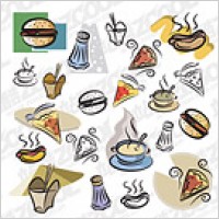 Hand-painted food and drink vector material