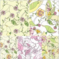 handpainted pattern vector fashion
